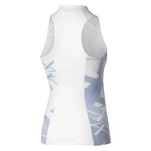 Women`s Printed Tennis Tank White Apparel Mizuno