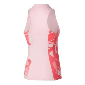 Women`s Printed Tennis Tank Barely Pink Apparel Mizuno