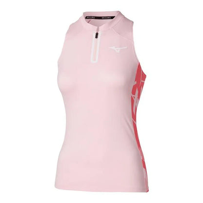 Women`s Printed Tennis Tank Barely Pink Apparel Mizuno