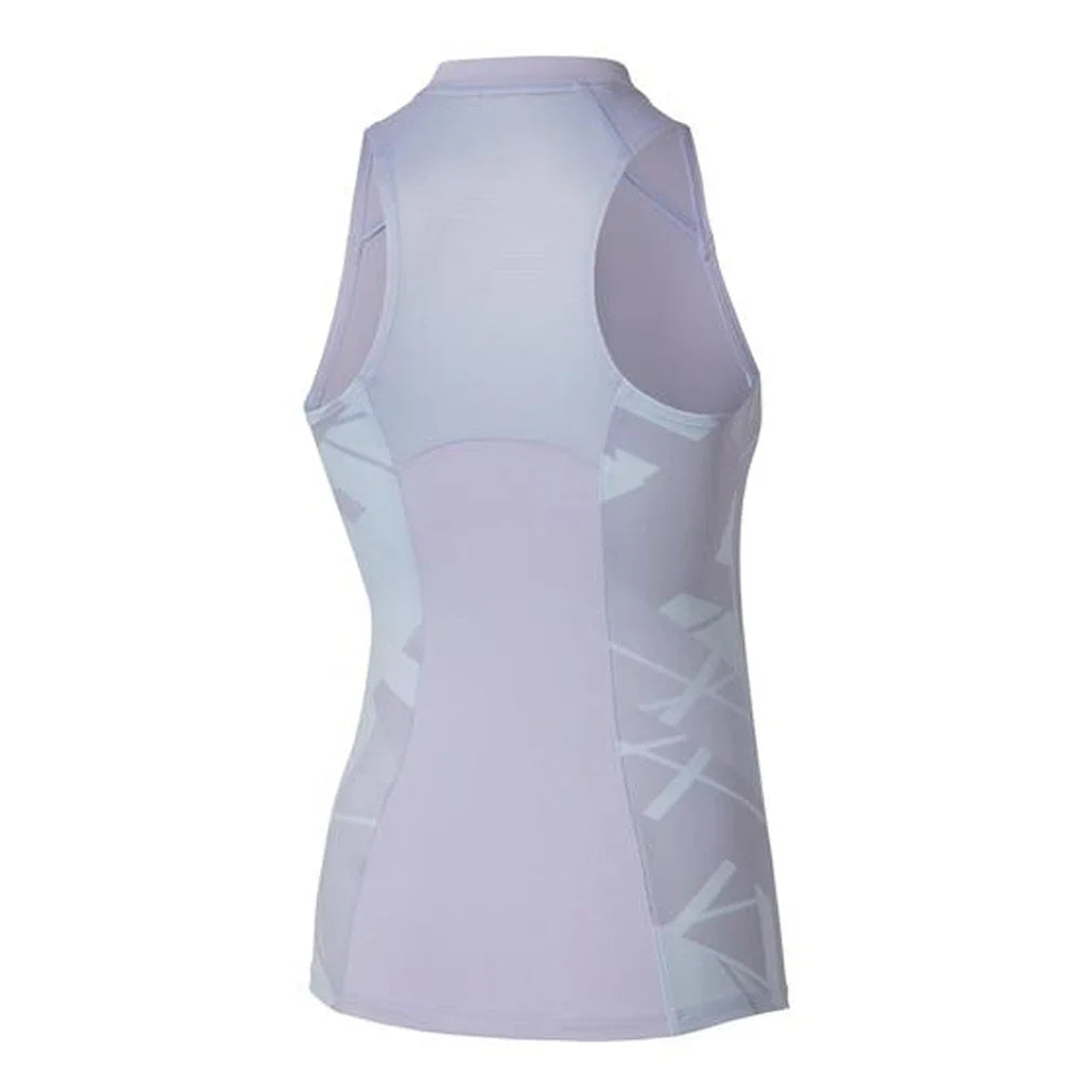 Women`s Printed Tennis Tank Icelandic Blue Apparel Mizuno
