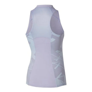Women`s Printed Tennis Tank Icelandic Blue Apparel Mizuno