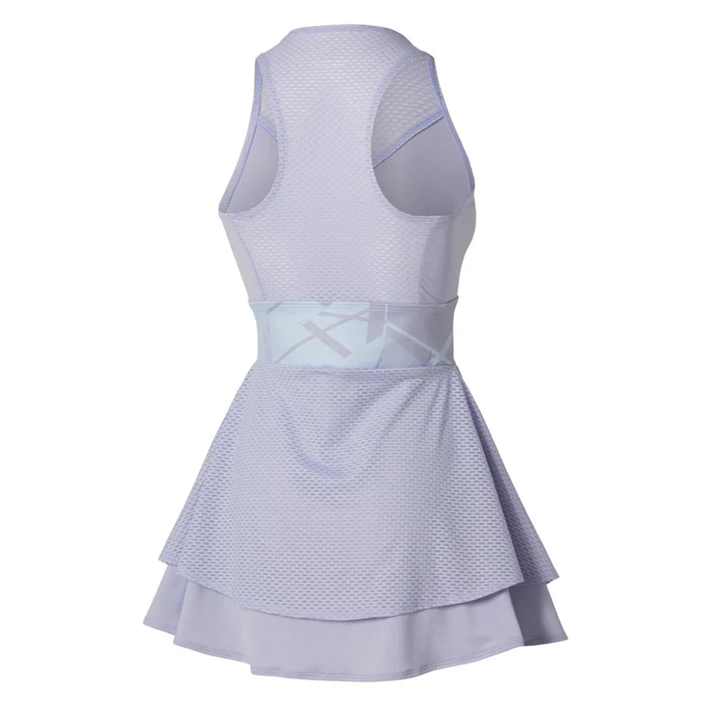Women`s Printed Tennis Dress Icelandic Blue Apparel Mizuno