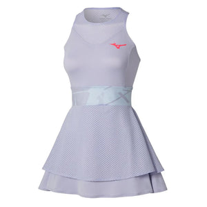 Women`s Printed Tennis Dress Icelandic Blue Apparel Mizuno