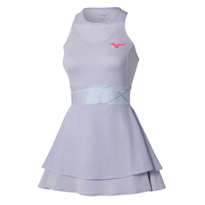 Women`s Printed Tennis Dress Icelandic Blue Apparel Mizuno