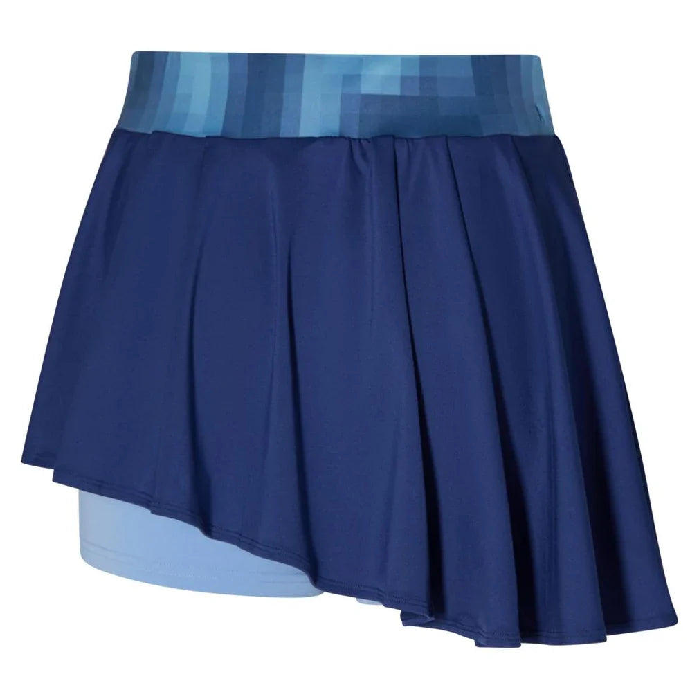 Women`s Printed Flying Tennis Skort Bellwether Blue Apparel Mizuno