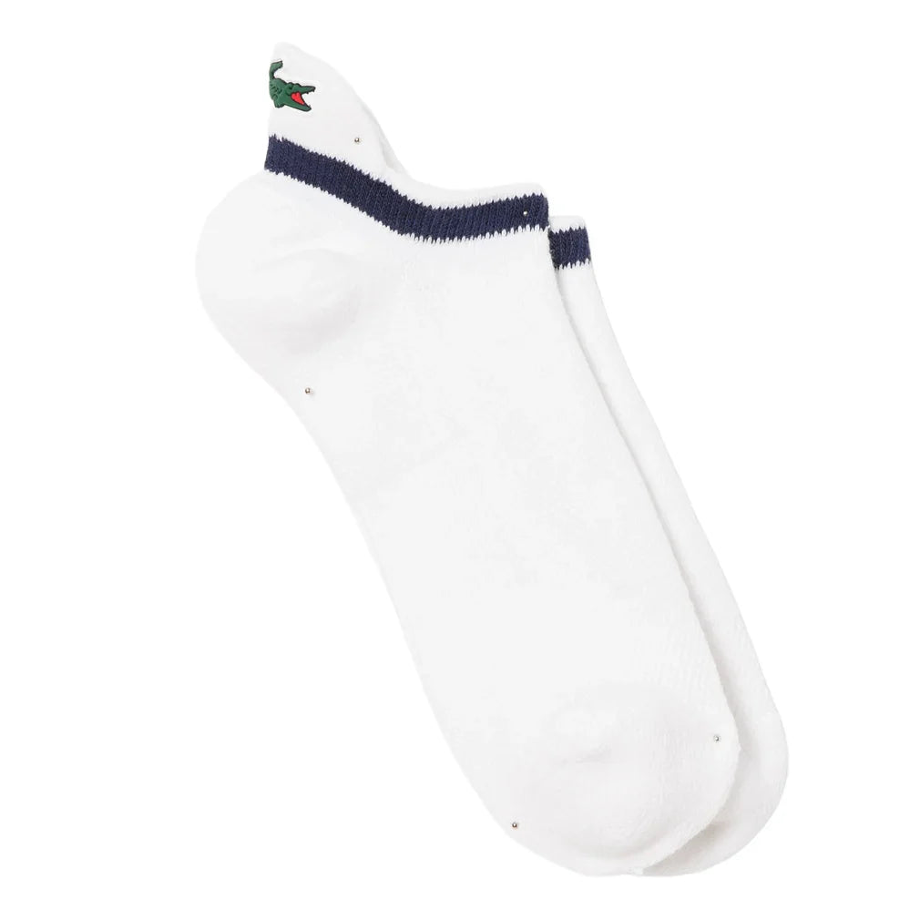 Unisex Low-Cut Technical Socks White and Navy Blue Socks Lacoste