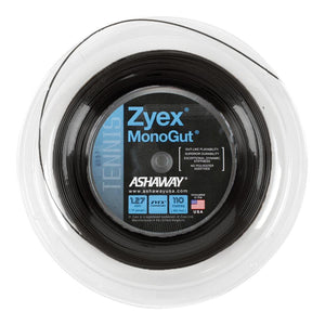 Zyex MonoGut 1.27/16G Tennis String Reel Black Strings Ashaway