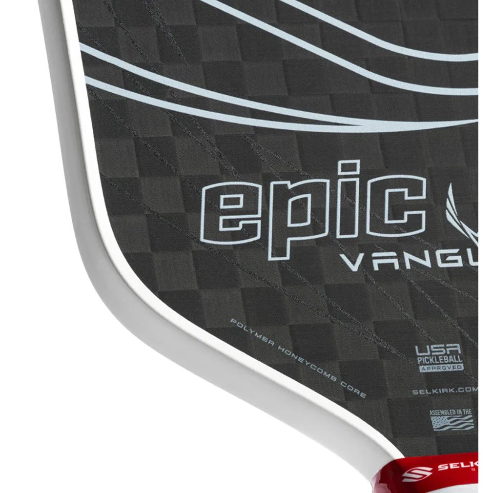 Vanguard Pro Epic Pickleball Paddle Raw Carbon Racquets Selkirk