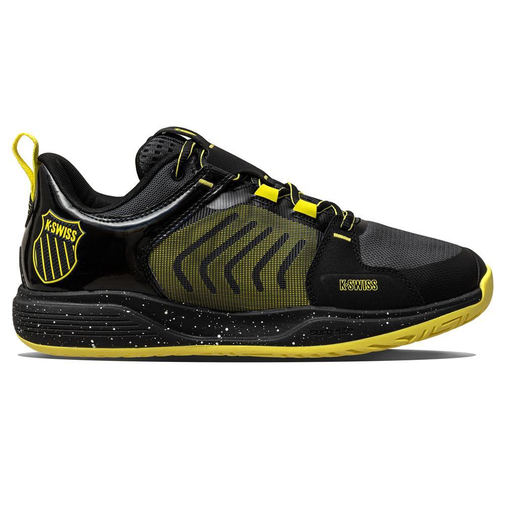 Men`s Ultrashot Team Tennis Shoes Black Dark Shadow Footwear K-Swiss