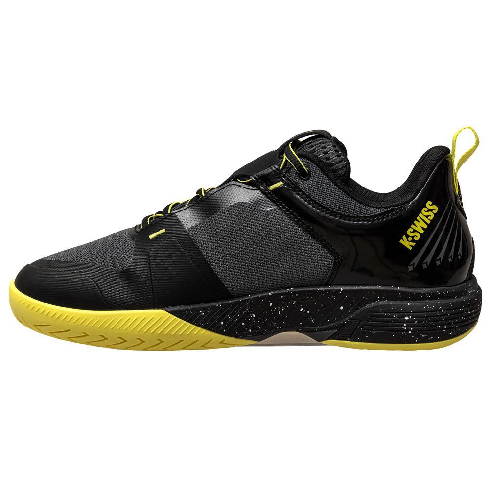 Men`s Ultrashot Team Tennis Shoes Black Dark Shadow Footwear K-Swiss