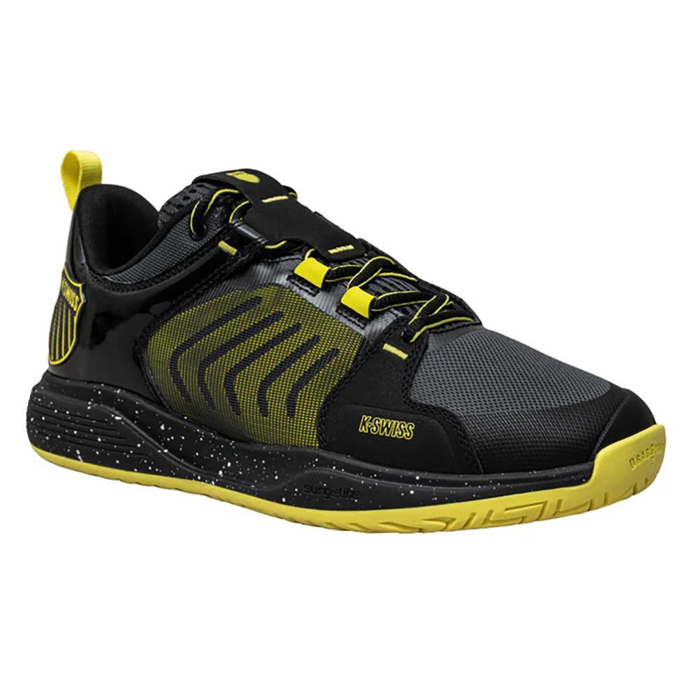 Men`s Ultrashot Team Tennis Shoes Black Dark Shadow Footwear K-Swiss