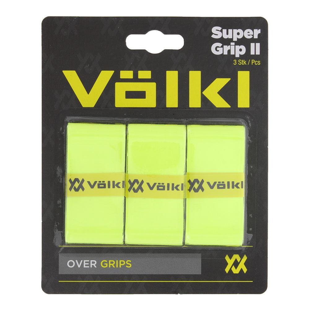 Super Grip II 3 Pack Tennis Overgrip Neon Yellow Accessories Volkl