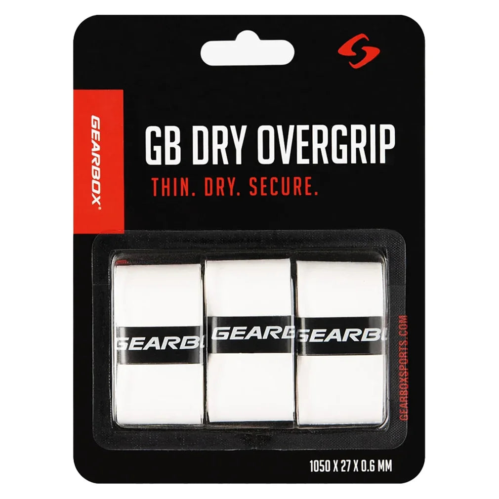 3-Pack Dry Pickleball Overgrip White Accessories Gearbox