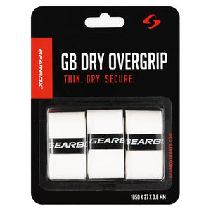 3-Pack Dry Pickleball Overgrip White Accessories Gearbox