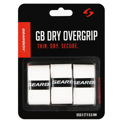 3-Pack Dry Pickleball Overgrip White Accessories Gearbox