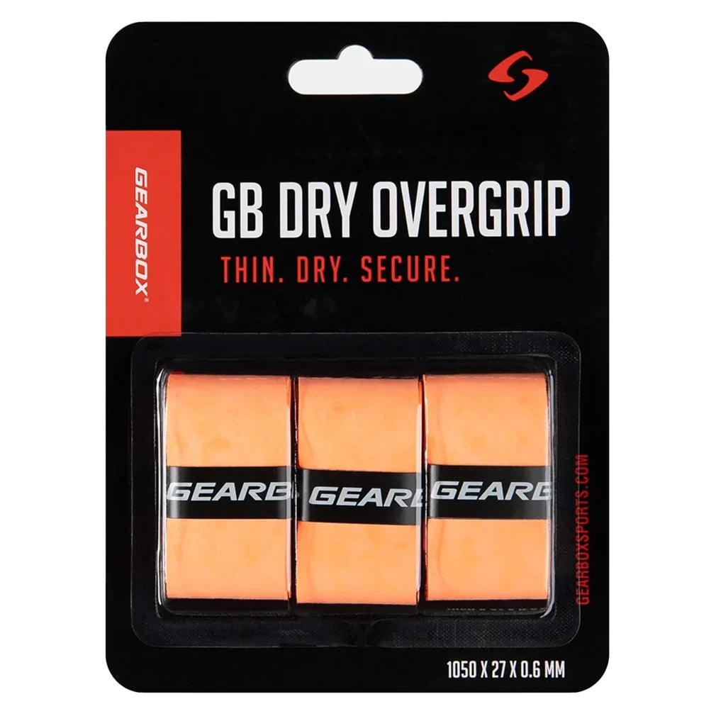3-Pack Dry Pickleball Overgrip Neon Orange Accessories Gearbox