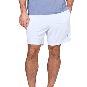 Men's SB Sport Game 7 Inch Tennis Short White Apparel Sofibella