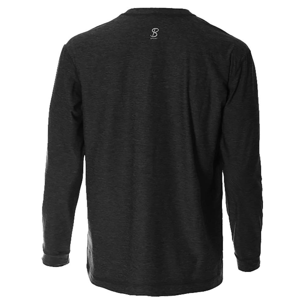 Men's SB Sport Classic Fit Long Sleeve Tennis Crew Black Apparel Sofibella
