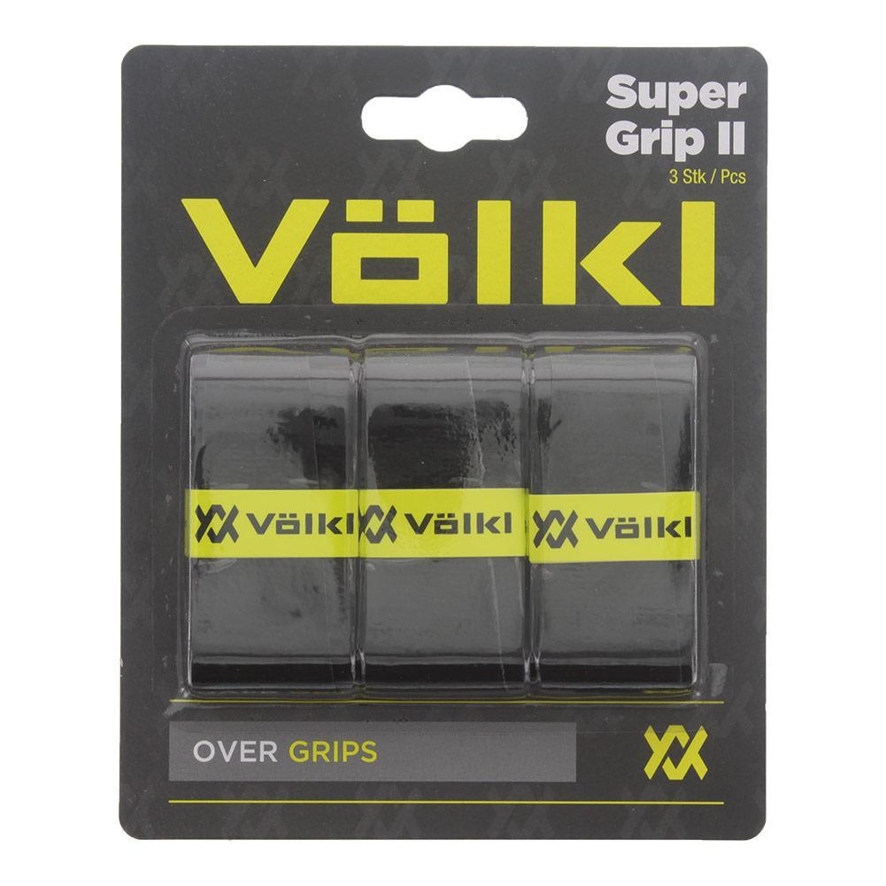 Super Grip II 3 Pack Tennis Overgrip Black Accessories Volkl