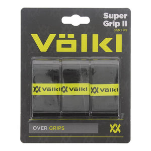 Super Grip II 3 Pack Tennis Overgrip Black Accessories Volkl