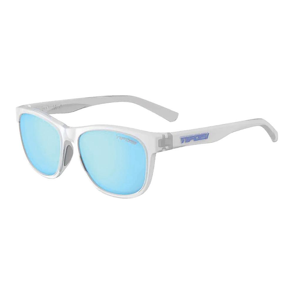 Swank Polarized Sunglasses Satin Clear with Clarion Blue Lenses Accessories Tifosi