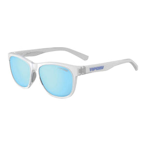 Swank Polarized Sunglasses Satin Clear with Clarion Blue Lenses Accessories Tifosi