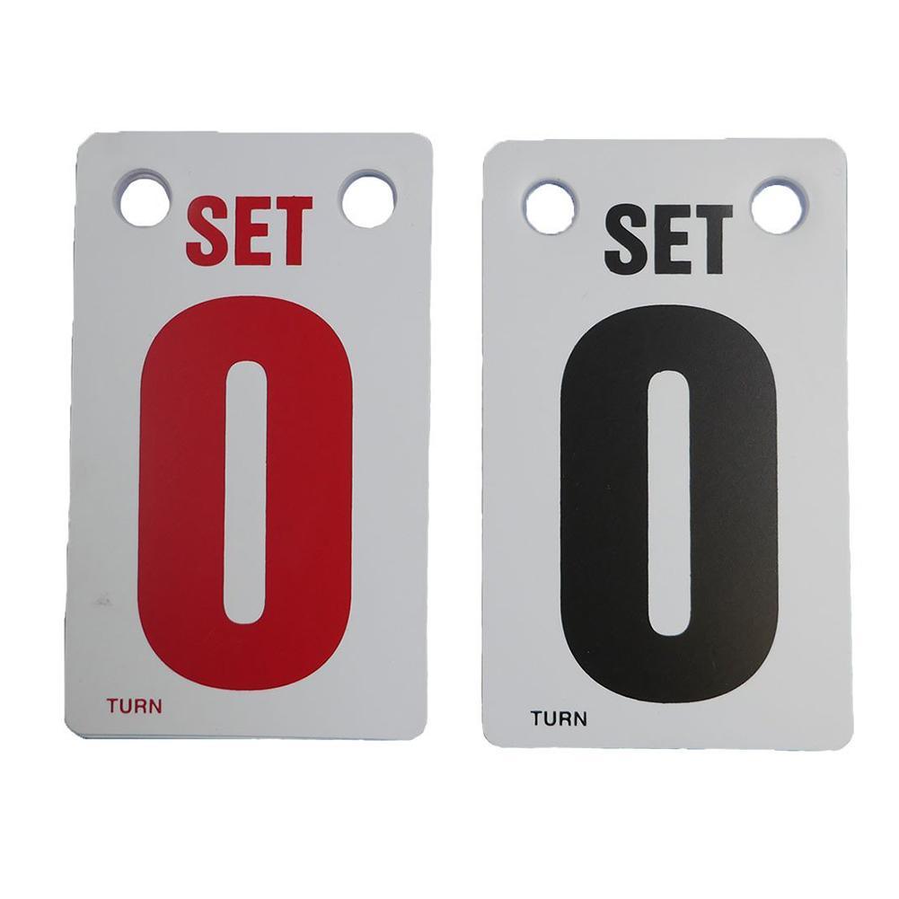 3 Inch by 5 Inch Set Card, Black and Red Accessories Har Tru