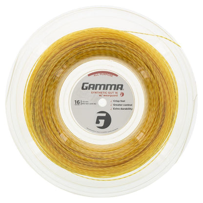 Synthetic Gut with Wearguard 16G Tennis String Reel Strings Gamma