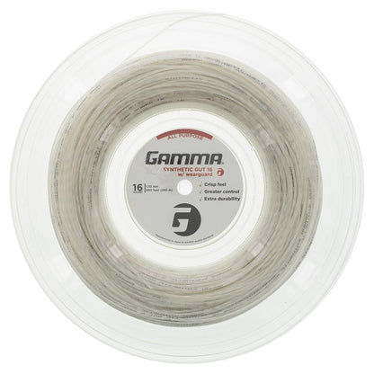 Synthetic Gut with Wearguard 16G Tennis String Reel Strings Gamma