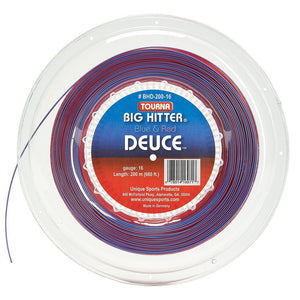 Big Hitter Deuce Tennis String Reel Blue and Red Strings Tourna