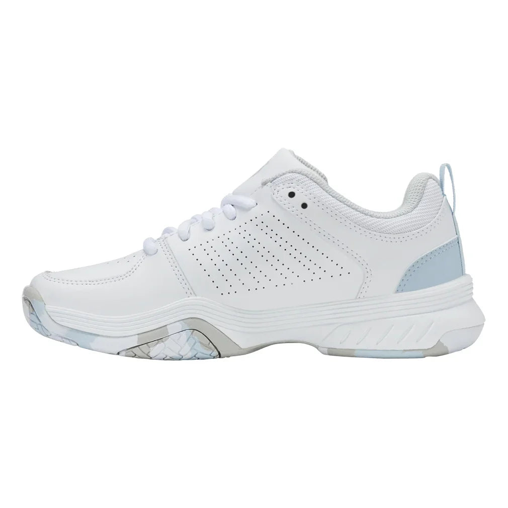 Juniors` Court Express 2 Tennis Shoes White and Ballad Blue Footwear K-Swiss