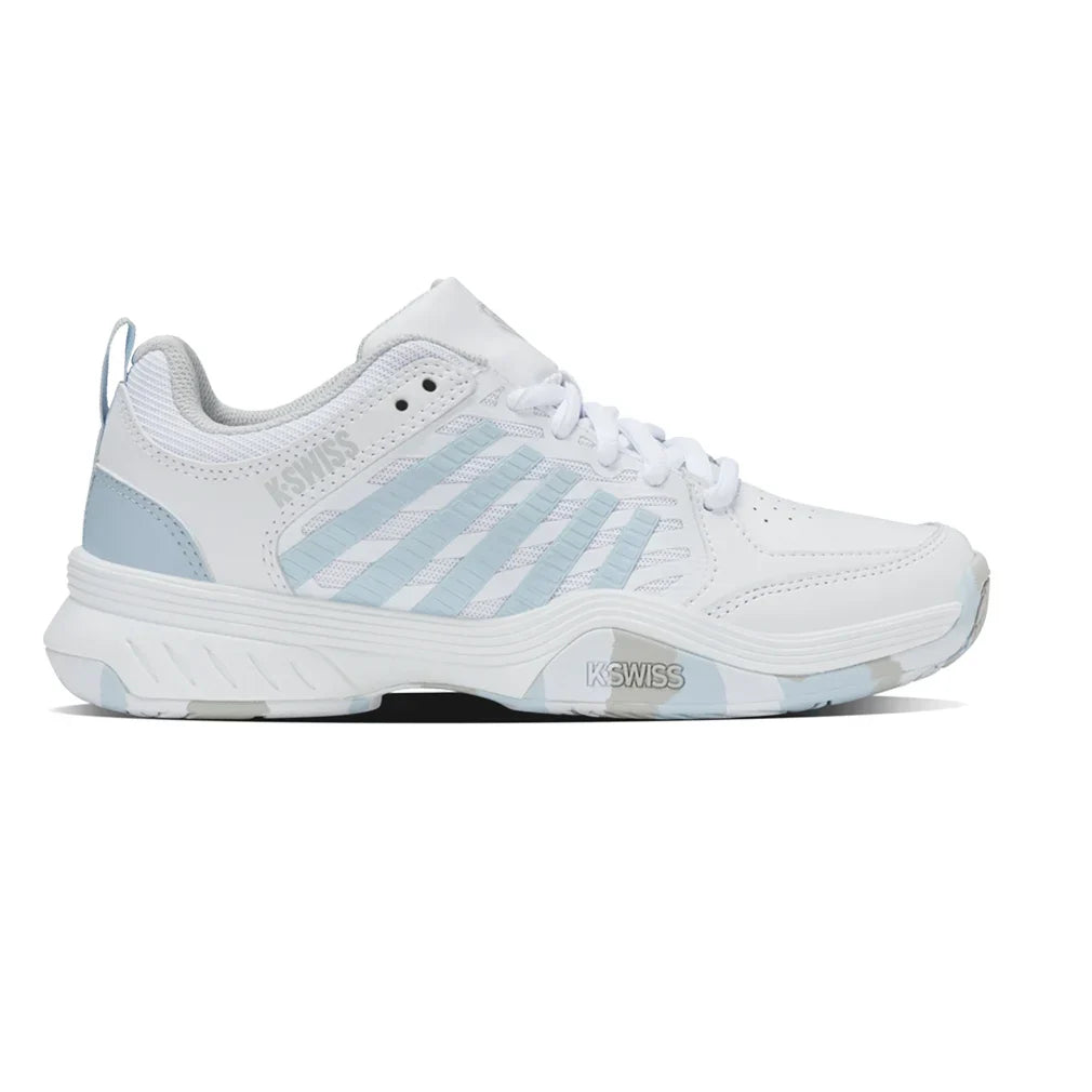 Juniors` Court Express 2 Tennis Shoes White and Ballad Blue Footwear K-Swiss