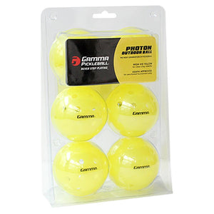 Photon Outdoor Pickleball Ball 6 Pack Balls Gamma