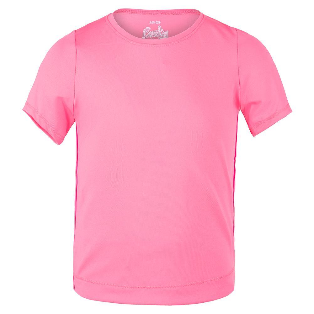 Girls' Dynamic High-Low Short Sleeve Tennis Top Apparel Lucky In Love