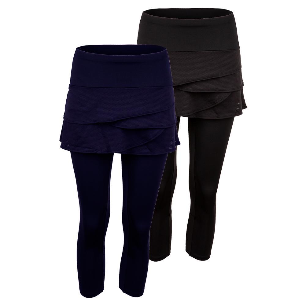 Women's Scallop Tennis Capri Apparel Lucky In Love