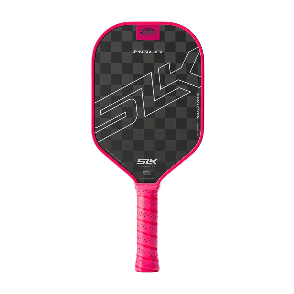 SLK Halo Control Pickleball Paddle XL Pink Racquets Selkirk