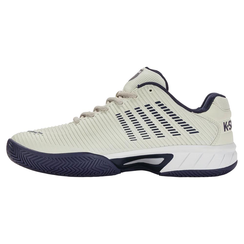 Men's Hypercourt Express 2 2E Width Tennis Shoes Gray White Peacoat Footwear K-Swiss