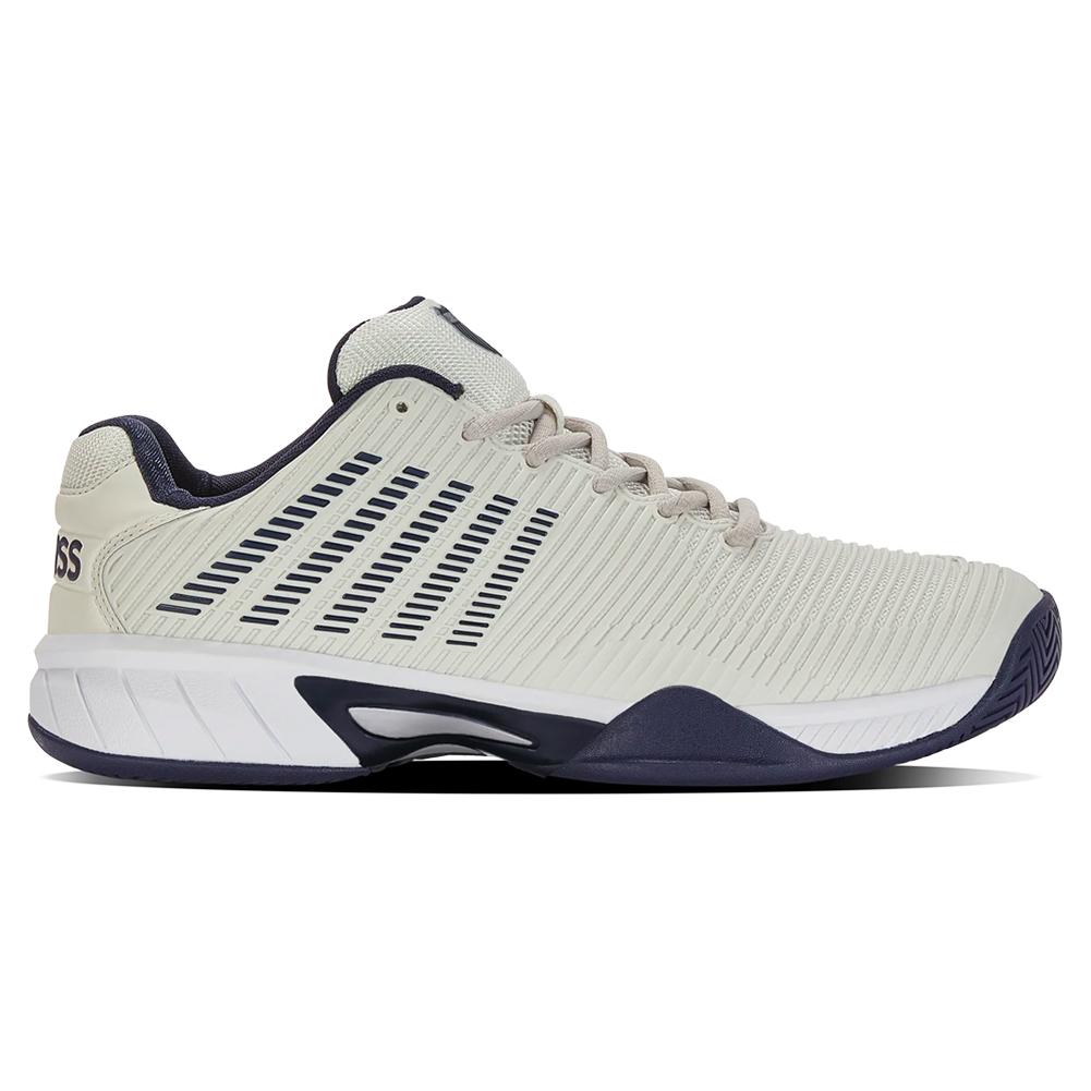 Men's Hypercourt Express 2 2E Width Tennis Shoes Gray White Peacoat Footwear K-Swiss