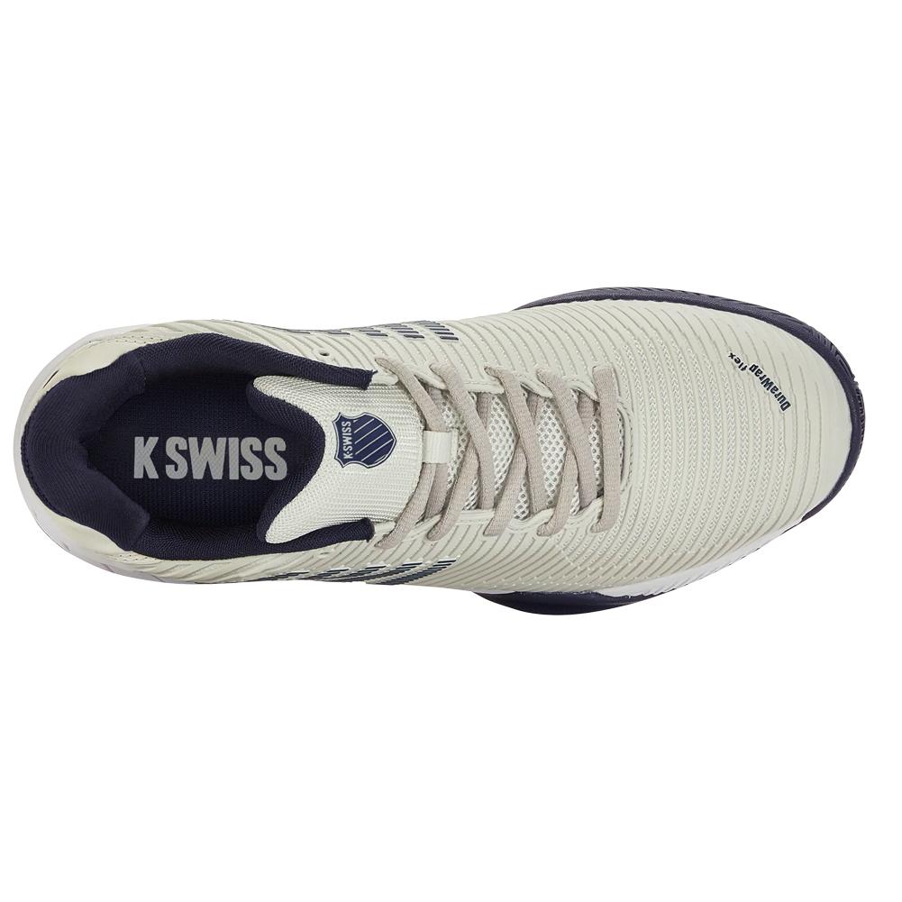 Men's Hypercourt Express 2 2E Width Tennis Shoes Gray White Peacoat Footwear K-Swiss