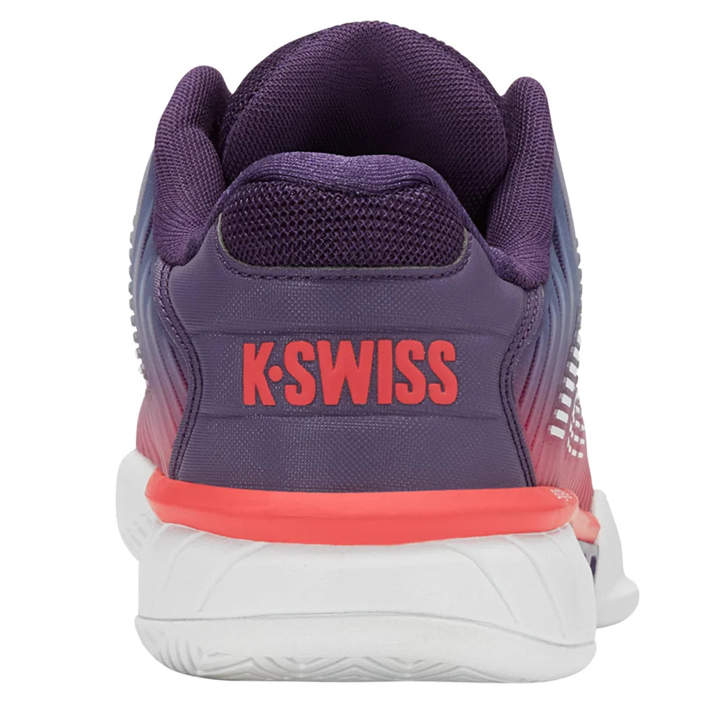 Juniors` Hypercourt Express 2 Tennis Shoes Purple Plumeria and White Footwear K-Swiss
