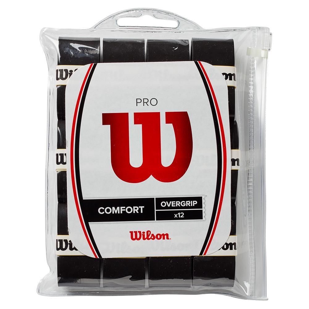 Pro Overgrip Tennis Grip 12 Pack Black Accessories Wilson