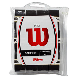 Pro Overgrip Tennis Grip 12 Pack Black Accessories Wilson