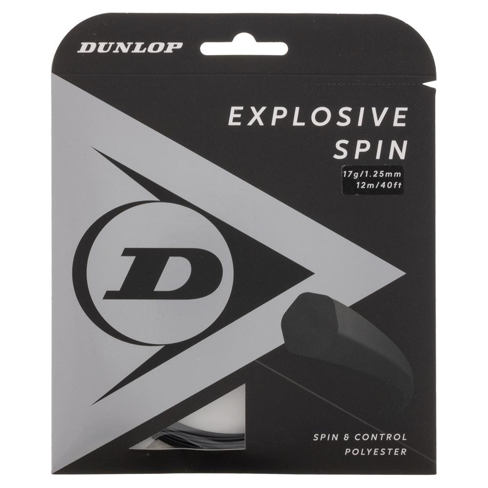 Explosive Spin Black 17G Tennis String Strings Dunlop