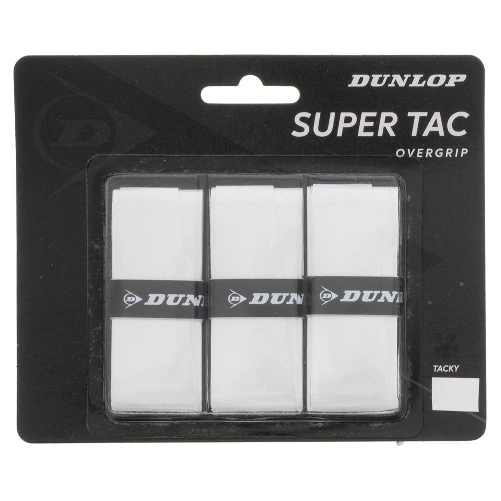 Super Tac Tennis Overgrip 3 Pack White Dunlop