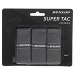 Super Tac Tennis Overgrip 3 Pack Black Dunlop