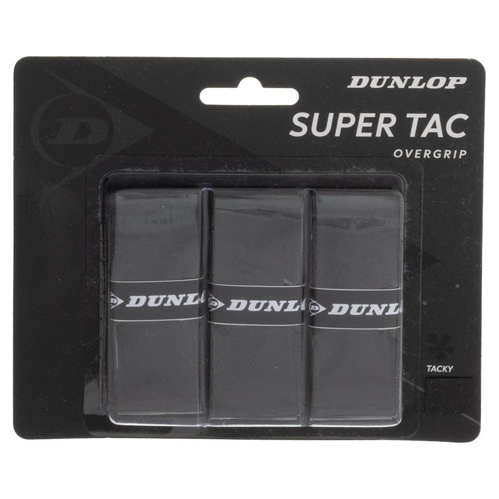 Super Tac Tennis Overgrip 3 Pack Black Dunlop