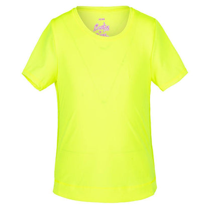 Girls' Dynamic High-Low Short Sleeve Tennis Top Neon Yellow Apparel Lucky In Love