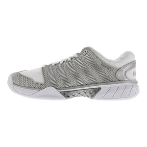 Women's HyperCourt Express Tennis Shoes White and Silver Footwear K-Swiss