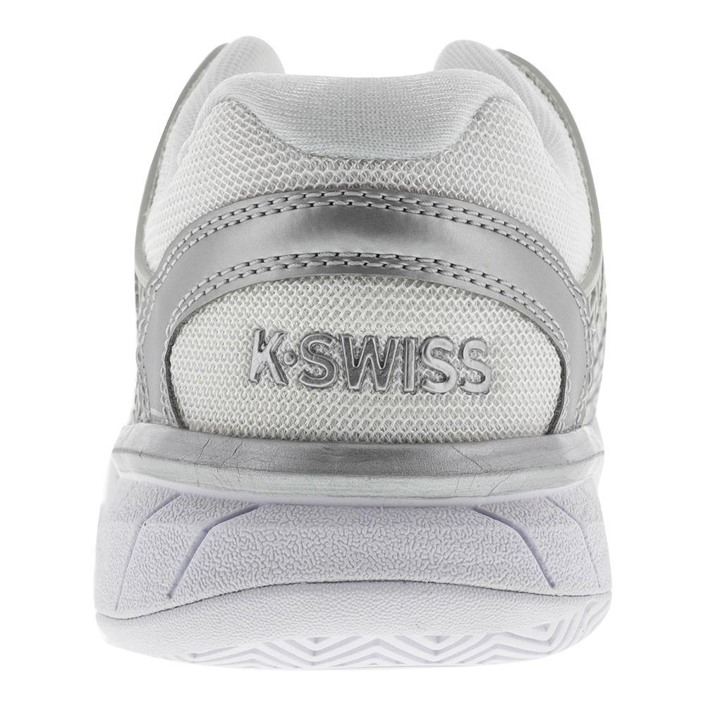 Women's HyperCourt Express Tennis Shoes White and Silver Footwear K-Swiss
