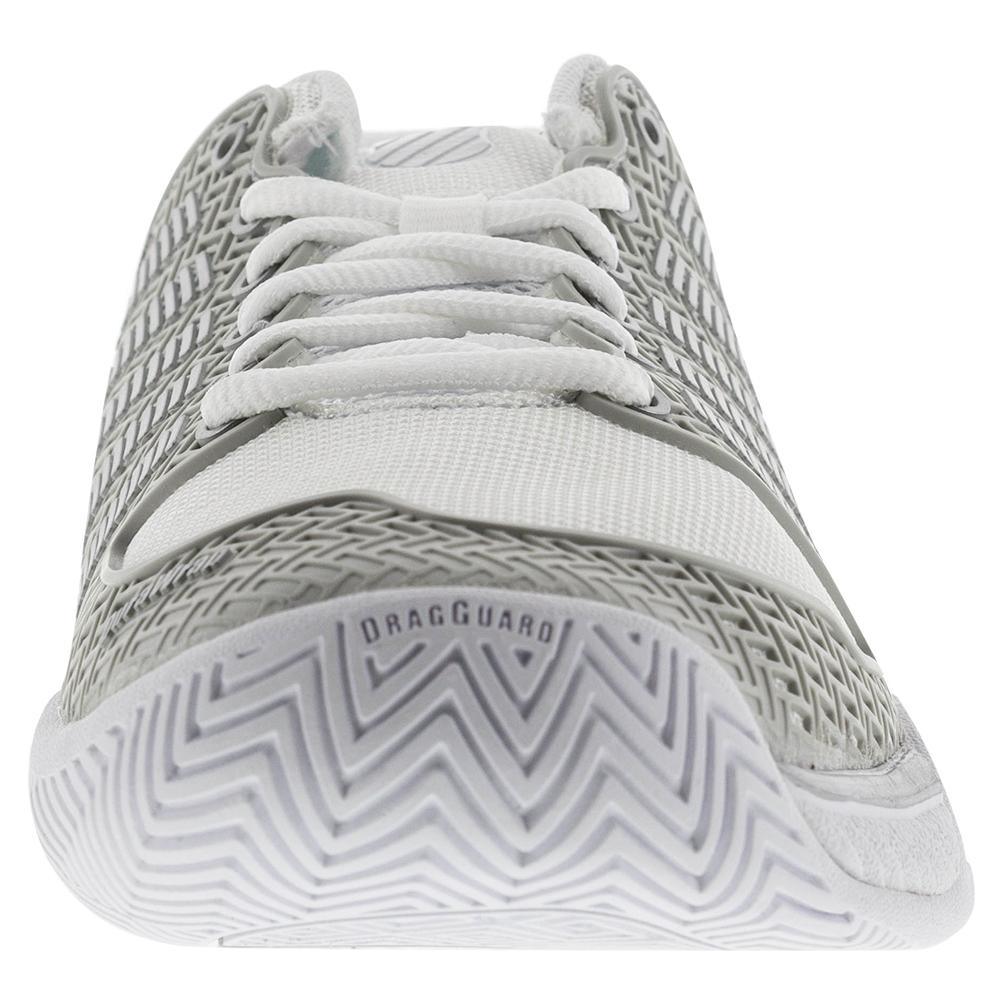 Women's HyperCourt Express Tennis Shoes White and Silver Footwear K-Swiss